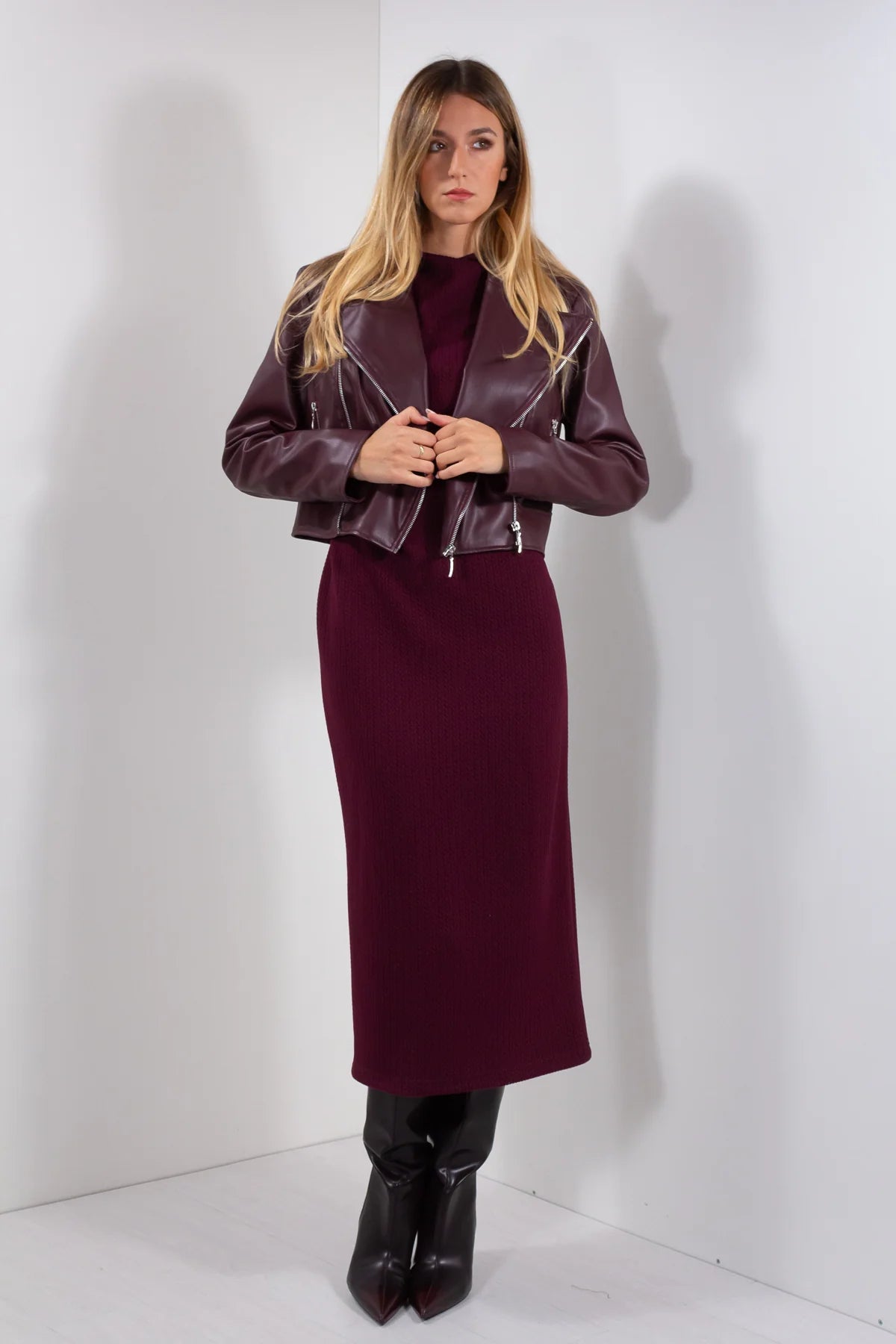 GIACCA CHIODO ECOPELLE